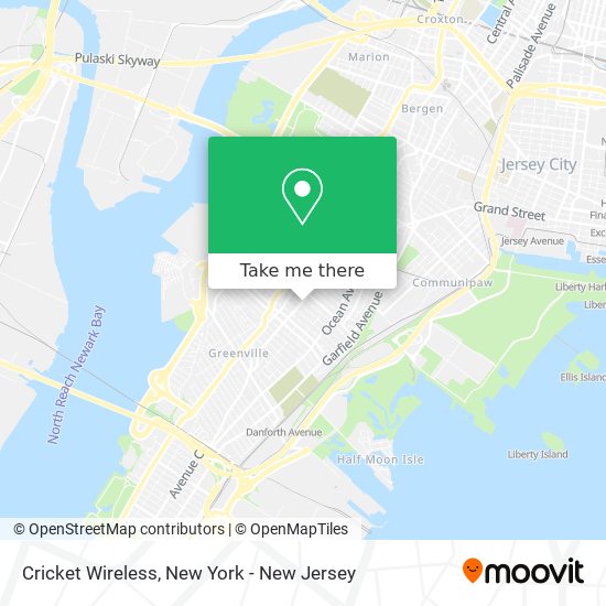 Mapa de Cricket Wireless