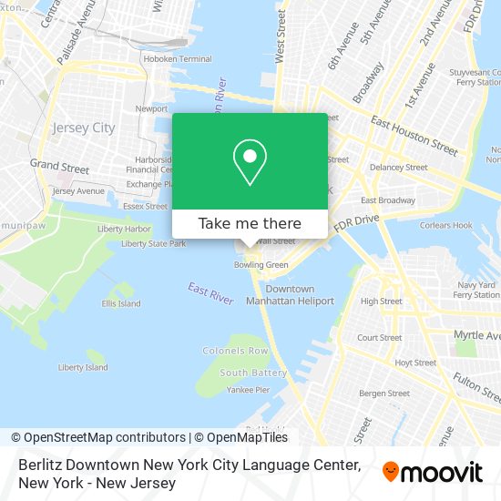 Mapa de Berlitz Downtown New York City Language Center