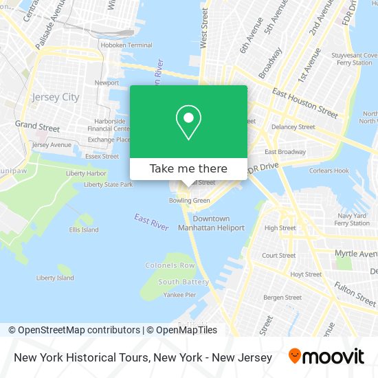 New York Historical Tours map