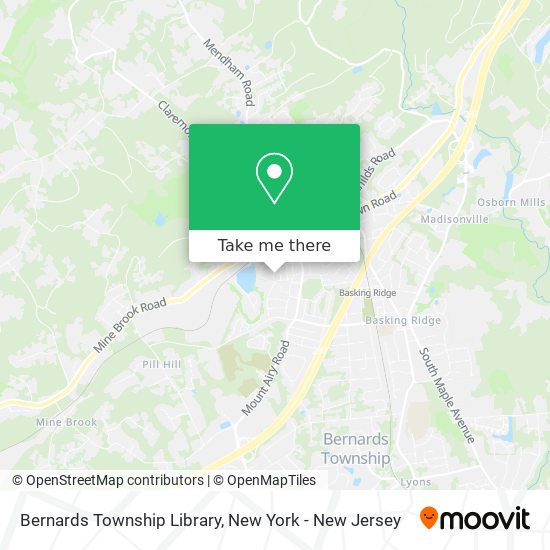 Bernards Township Library map