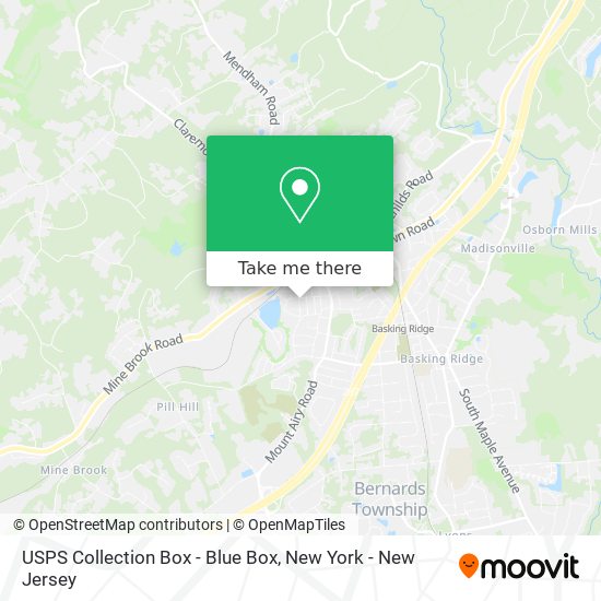 USPS Collection Box - Blue Box map