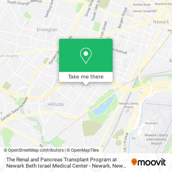 The Renal and Pancreas Transplant Program at Newark Beth Israel Medical Center - Newark map