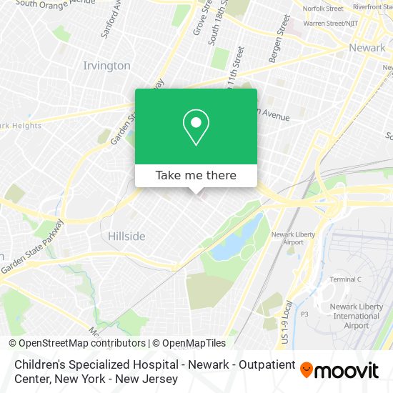 Mapa de Children's Specialized Hospital - Newark - Outpatient Center