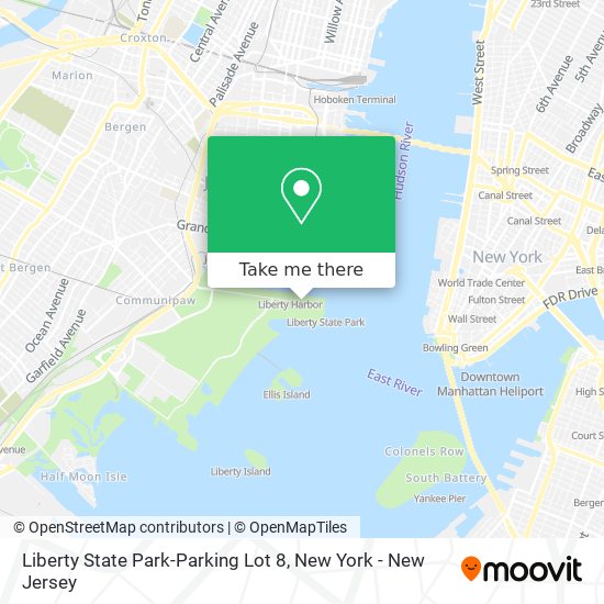 Liberty State Park-Parking Lot 8 map