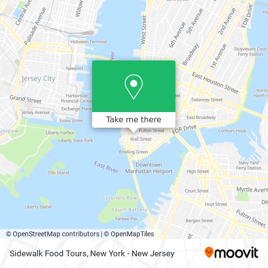 Sidewalk Food Tours map