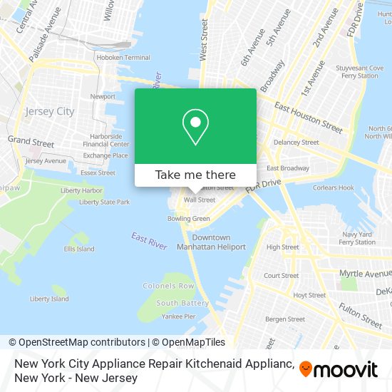 New York City Appliance Repair Kitchenaid Applianc map
