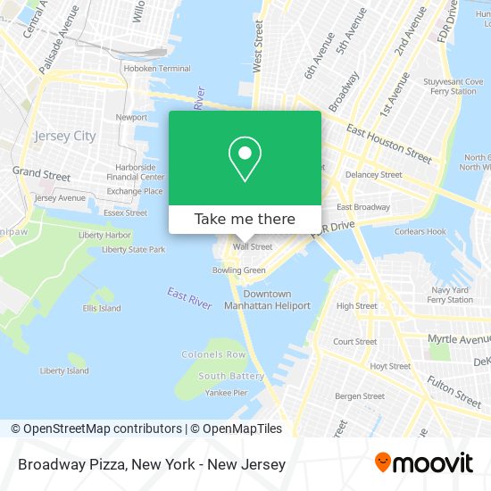 Mapa de Broadway Pizza