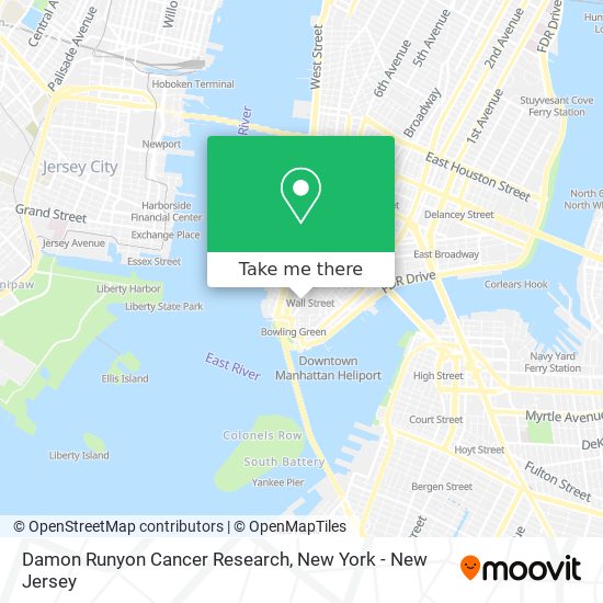 Damon Runyon Cancer Research map