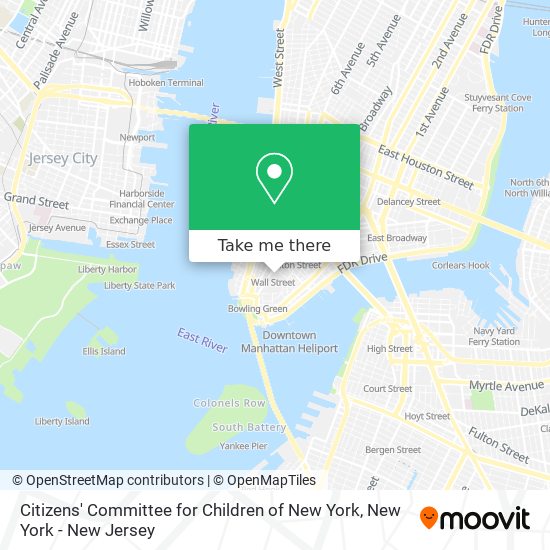 Citizens' Committee for Children of New York map