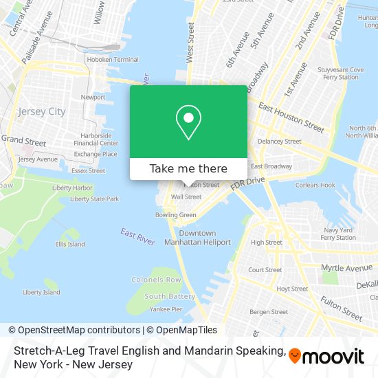 Mapa de Stretch-A-Leg Travel English and Mandarin Speaking