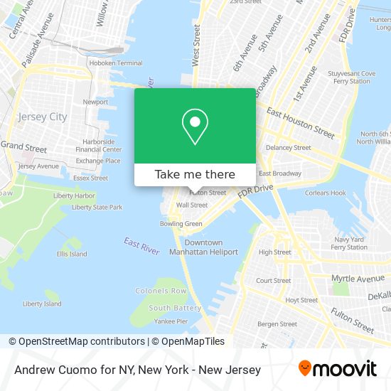 Mapa de Andrew Cuomo for NY