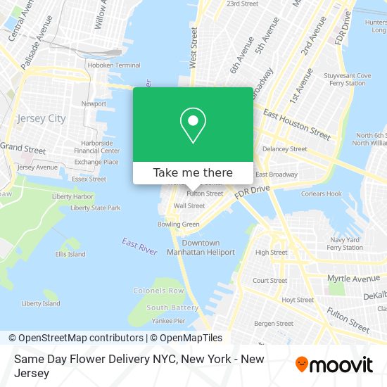 Same Day Flower Delivery NYC map