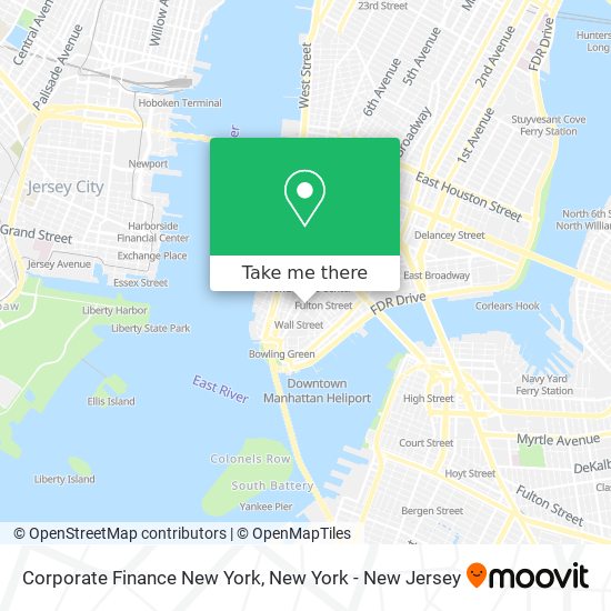 Mapa de Corporate Finance New York