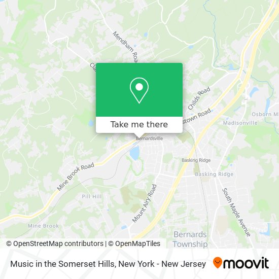 Music in the Somerset Hills map