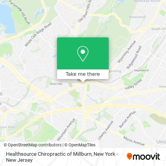 Healthsource Chiropractic of Millburn map