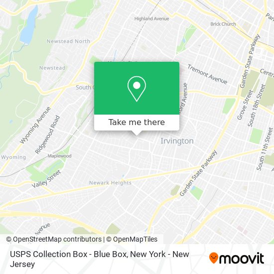 USPS Collection Box - Blue Box map