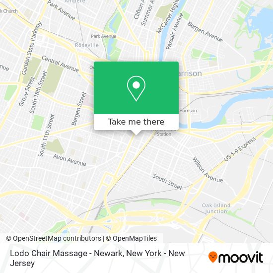 Mapa de Lodo Chair Massage - Newark