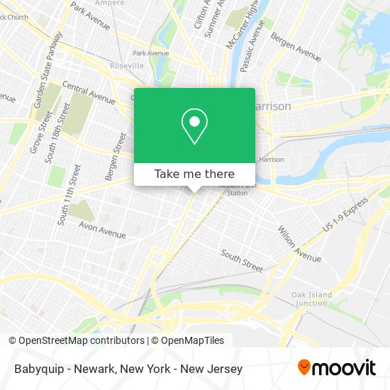Babyquip - Newark map