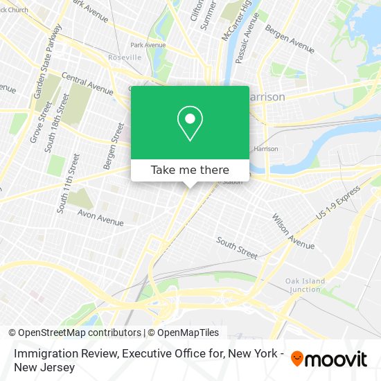 Mapa de Immigration Review, Executive Office for