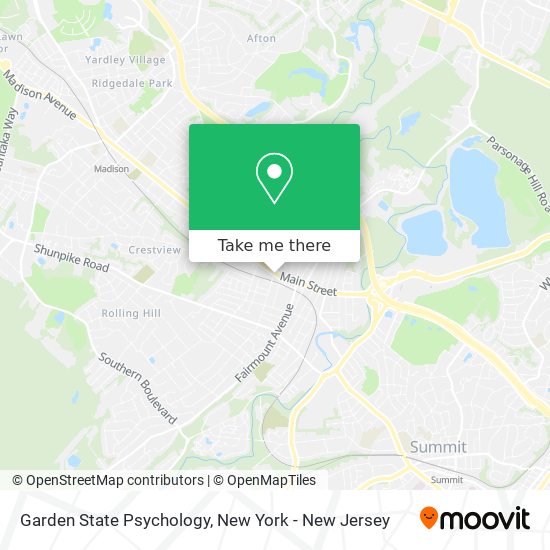 Garden State Psychology map