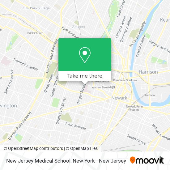 New Jersey Medical School map