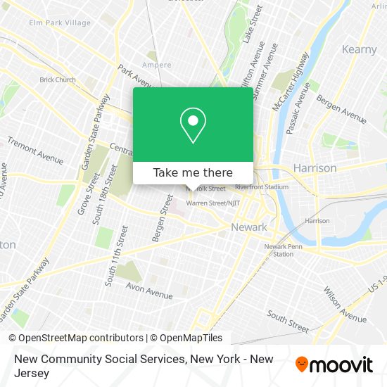 New Community Social Services map