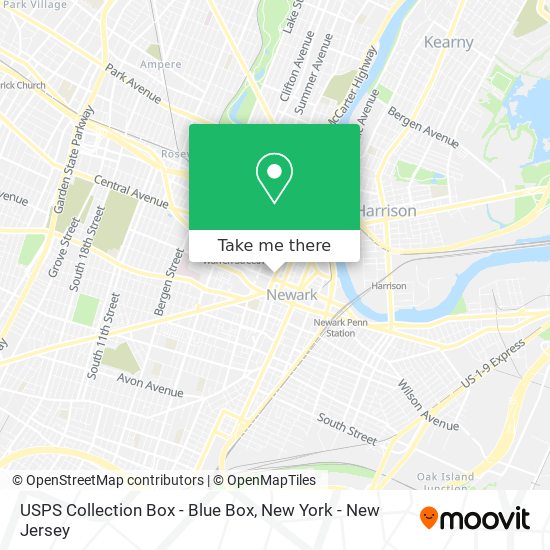 USPS Collection Box - Blue Box map