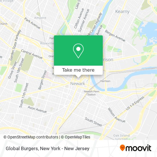 Global Burgers map