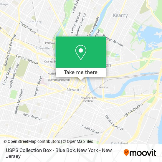 USPS Collection Box - Blue Box map