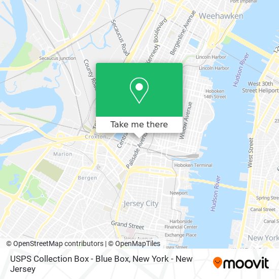 USPS Collection Box - Blue Box map