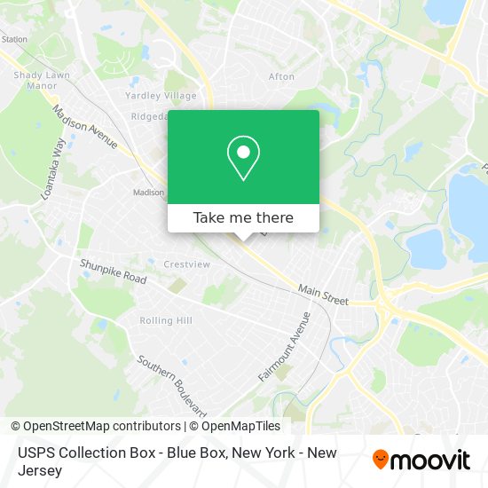 USPS Collection Box - Blue Box map