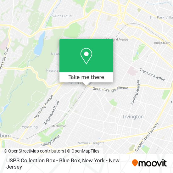 Mapa de USPS Collection Box - Blue Box