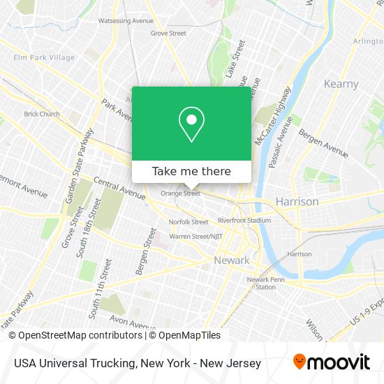 USA Universal Trucking map