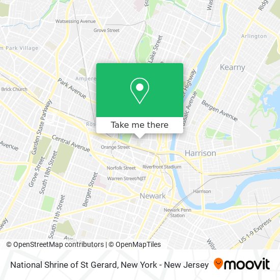 National Shrine of St Gerard map