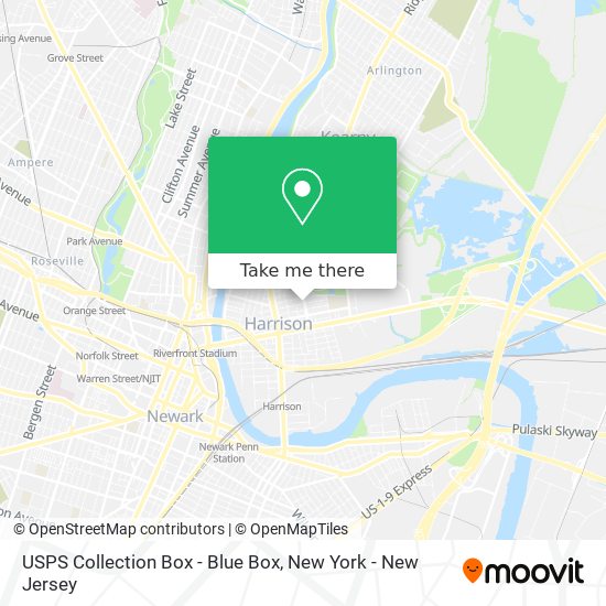 USPS Collection Box - Blue Box map