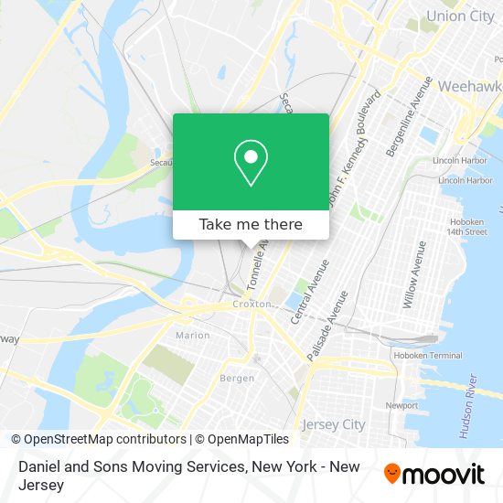 Daniel and Sons Moving Services map