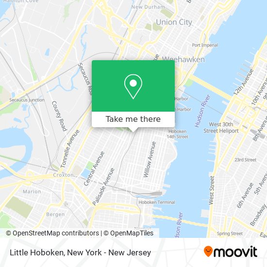 Little Hoboken map