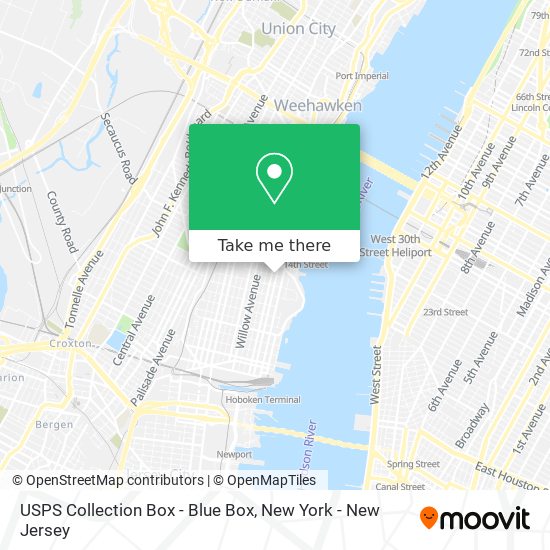 Mapa de USPS Collection Box - Blue Box