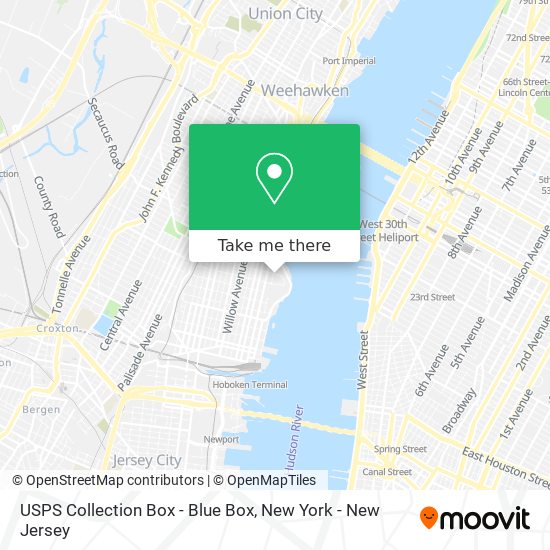 Mapa de USPS Collection Box - Blue Box