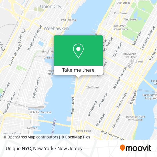 Mapa de Unique NYC