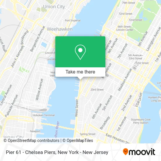 Pier 61 - Chelsea Piers map