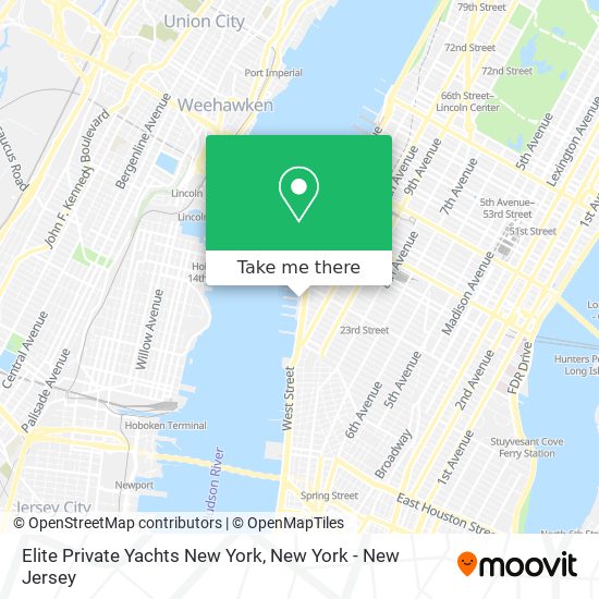 Mapa de Elite Private Yachts New York