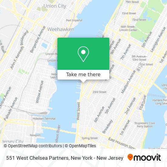 Mapa de 551 West Chelsea Partners