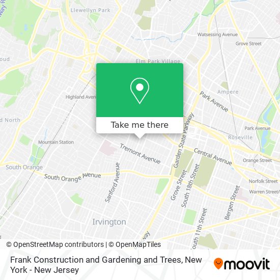 Mapa de Frank Construction and Gardening and Trees