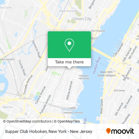 Supper Club Hoboken map