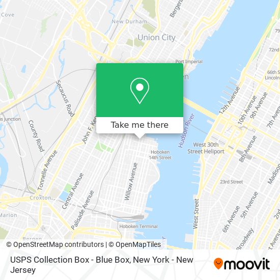 Mapa de USPS Collection Box - Blue Box