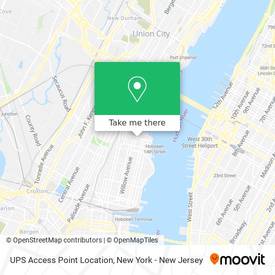 UPS Access Point Location map