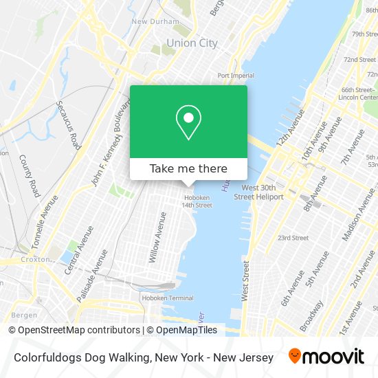 Colorfuldogs Dog Walking map