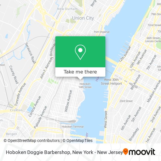 Hoboken Doggie Barbershop map