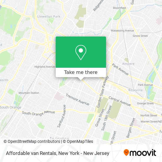 Mapa de Affordable van Rentals